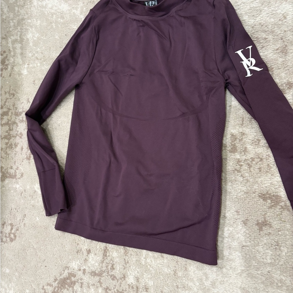 Purple Long Sleeve Shirt with Logo